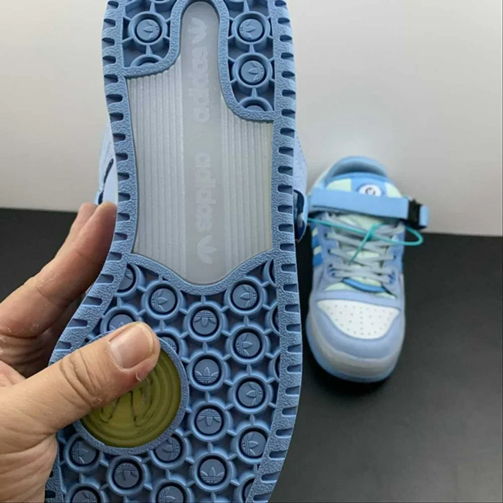 adidas Forum Buckle Low Bad Bunny Blue Tint Mens Sneakers - Picture 14 of 15